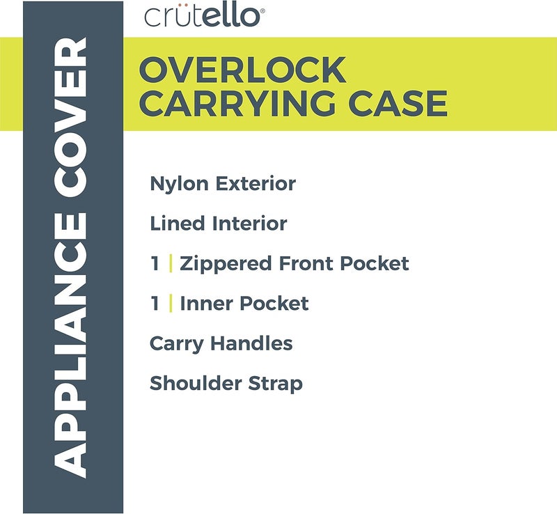 Crutello Sewing Machine Case - Universal Carrying Bag with Storage Pockets Compatible with Serger, Brother Sewing Machines, Measuring 13.75"x 12"x 13.5" - Image 3